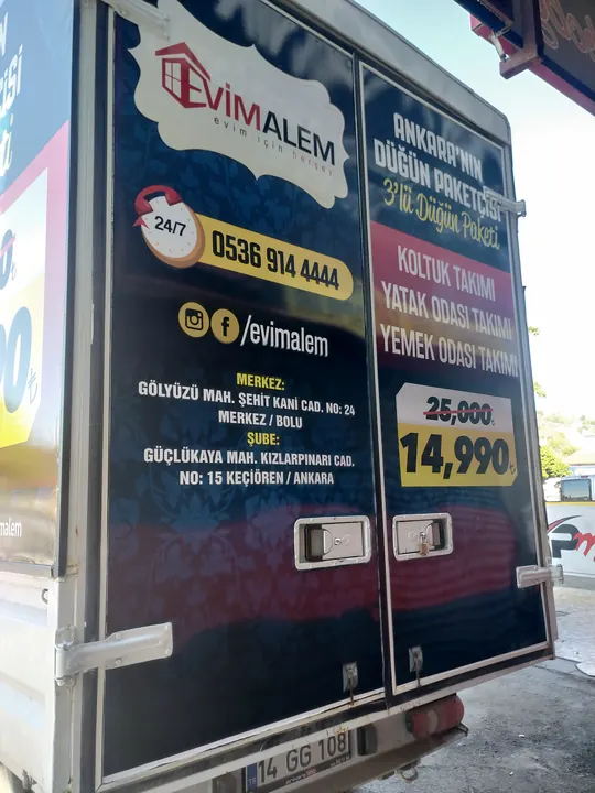 Kamyon Tır Araç Folyo Uygulama uygulama örneği, Ankara